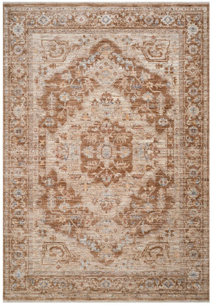 Decorative rug with intricate pattern on a plain background