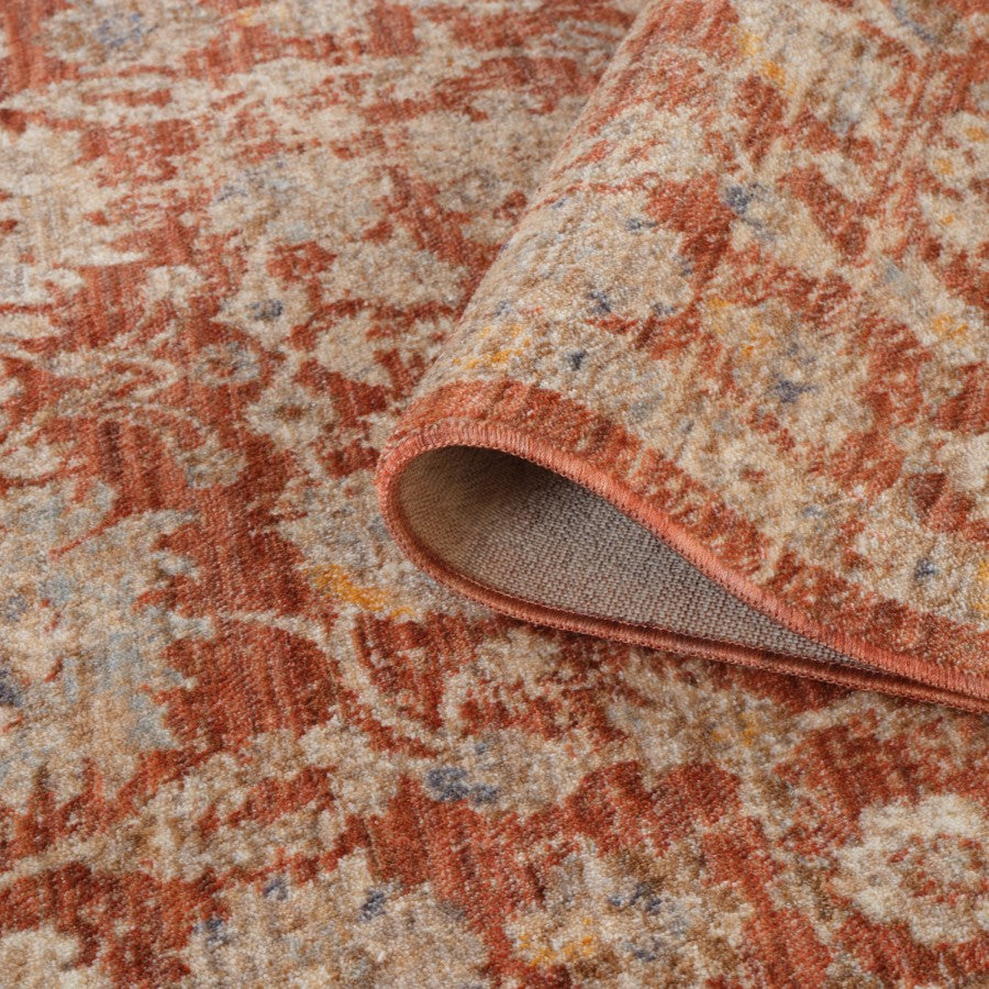 Close-up of a textured rug with a patterned design.
