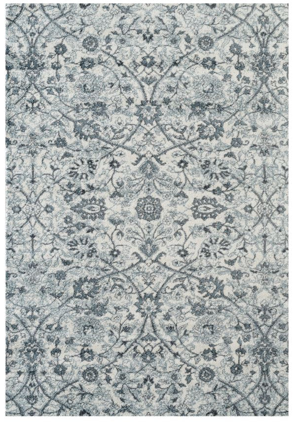 Decorative rug with floral pattern on a white background