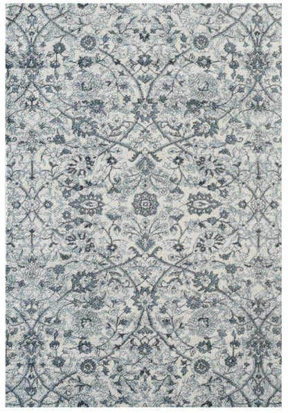 Decorative rug with floral pattern on a white background