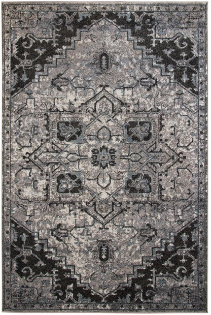 Decorative rug with intricate pattern on a white background