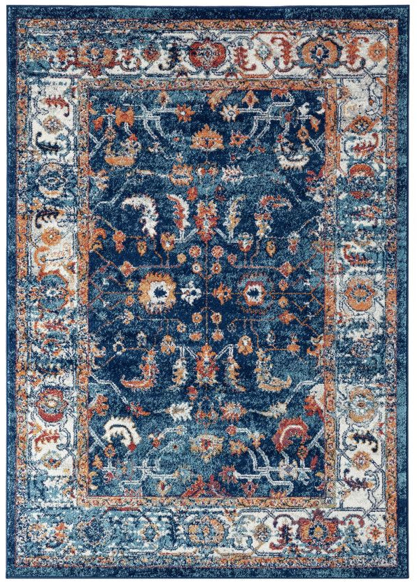 Decorative rug with intricate pattern on a white background