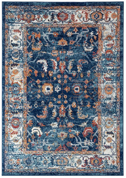 Decorative rug with intricate pattern on a white background