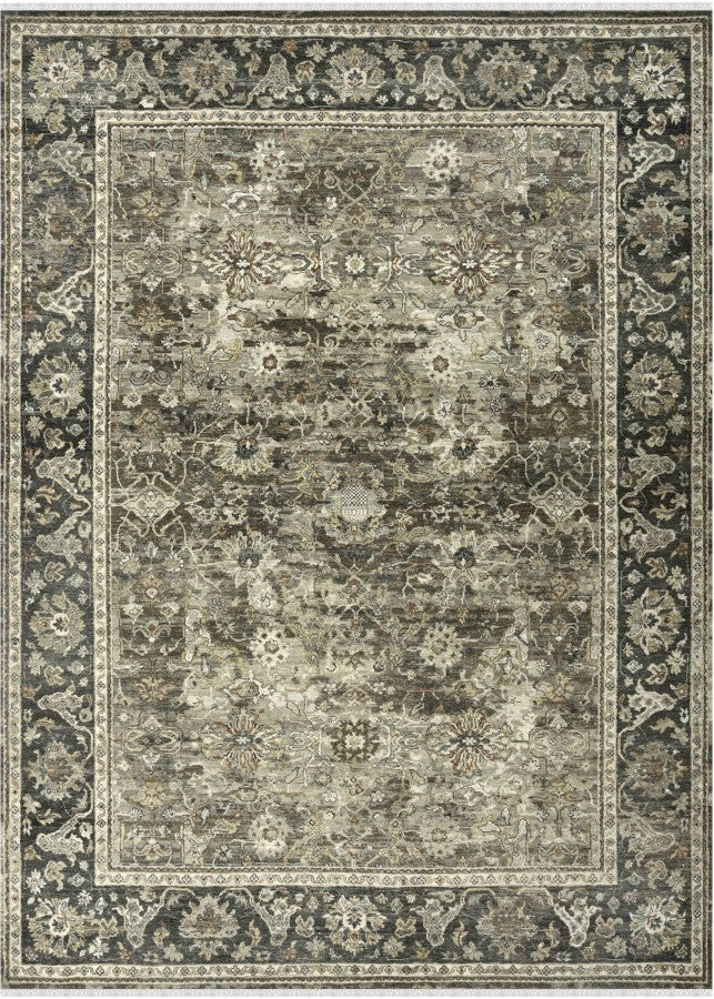 Decorative rug with intricate patterns on a plain background