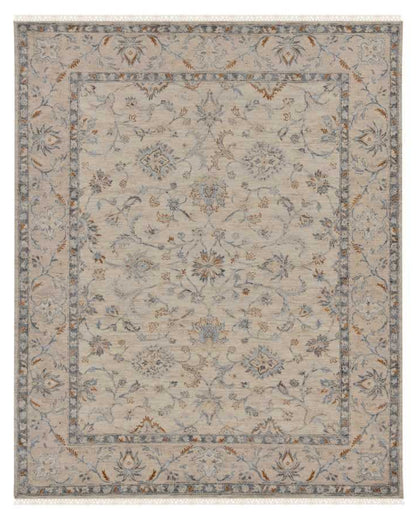 Decorative rug with intricate patterns on a plain background