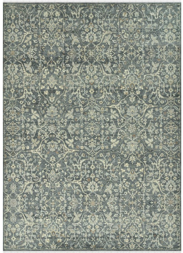 Decorative rug with intricate pattern on a plain background