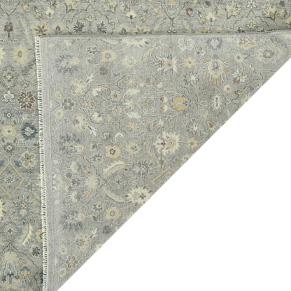 Floral patterned rug on a white background