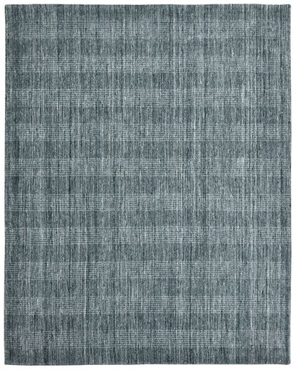 Textured blue rug on a white background
