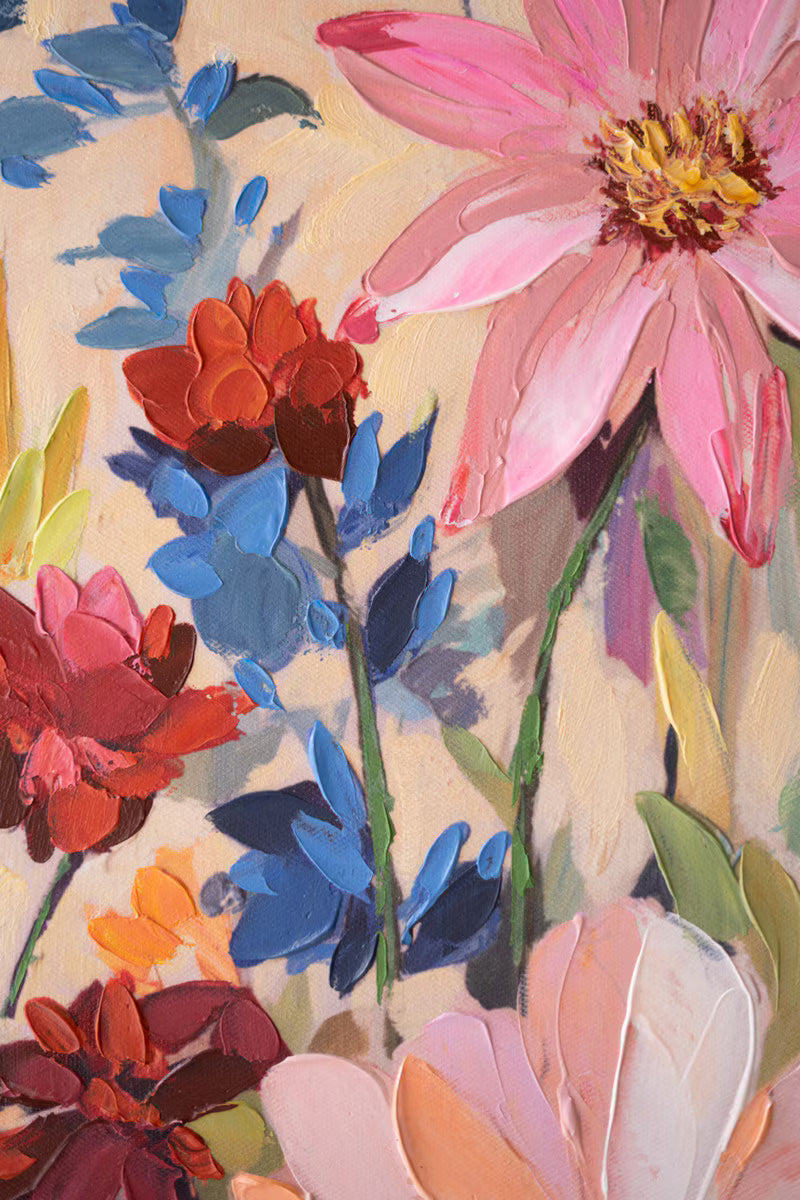 Framed Wild Flowers Painting