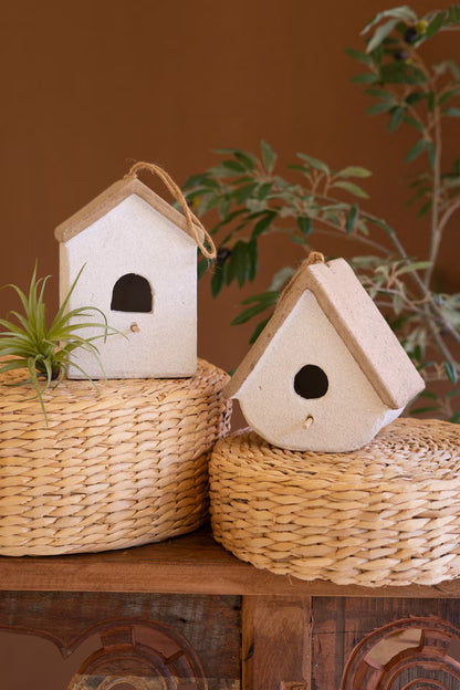 Cement Birdhouses