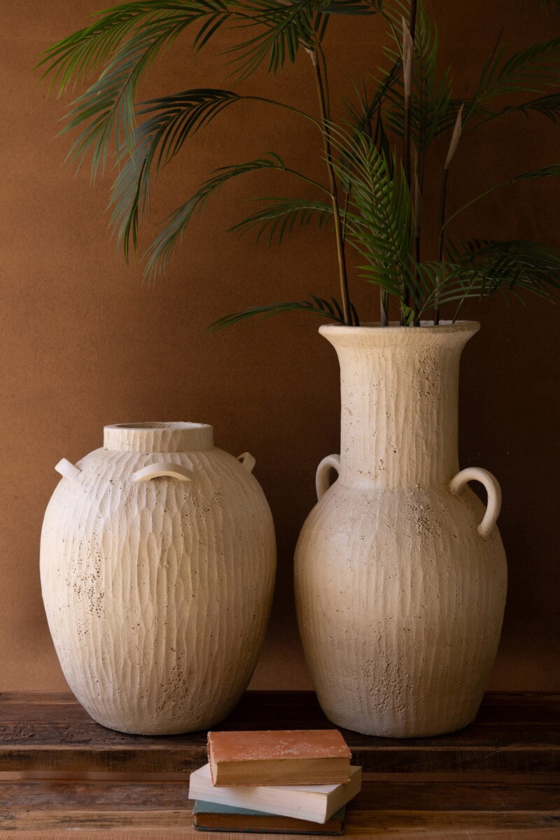 Stone Composite Urn with Four Handles