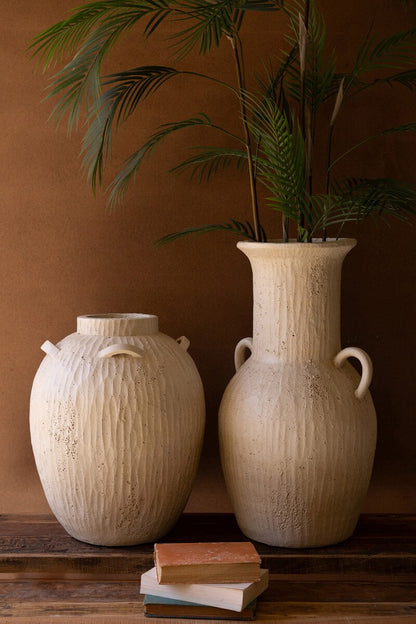 Stone Composite Urn with Four Handles