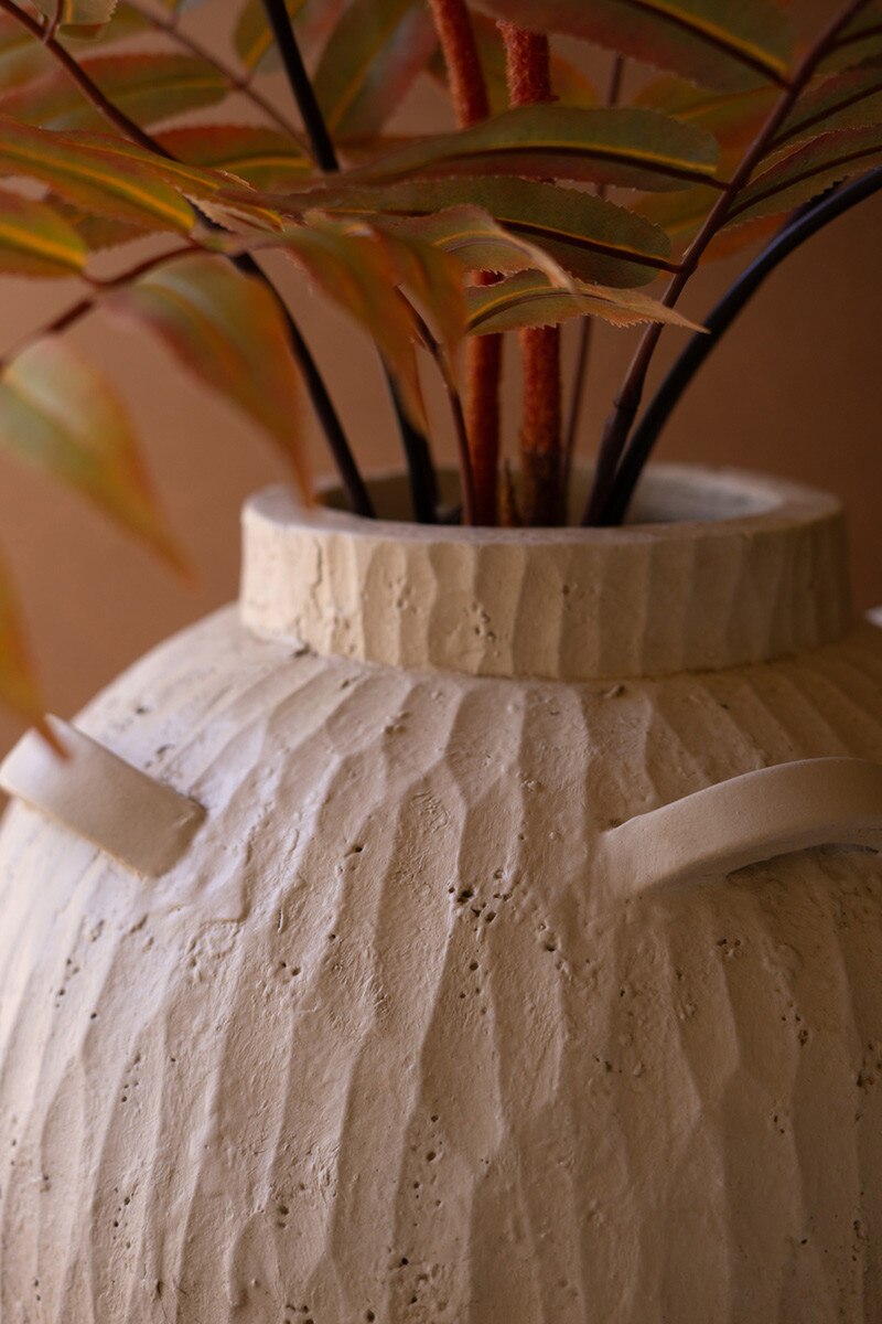 Stone Composite Urn with Four Handles