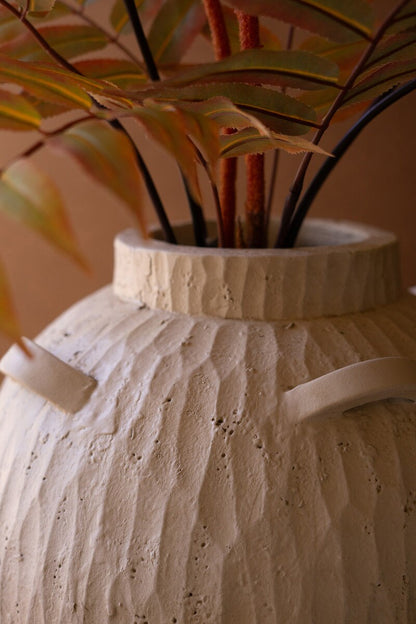 Stone Composite Urn with Four Handles
