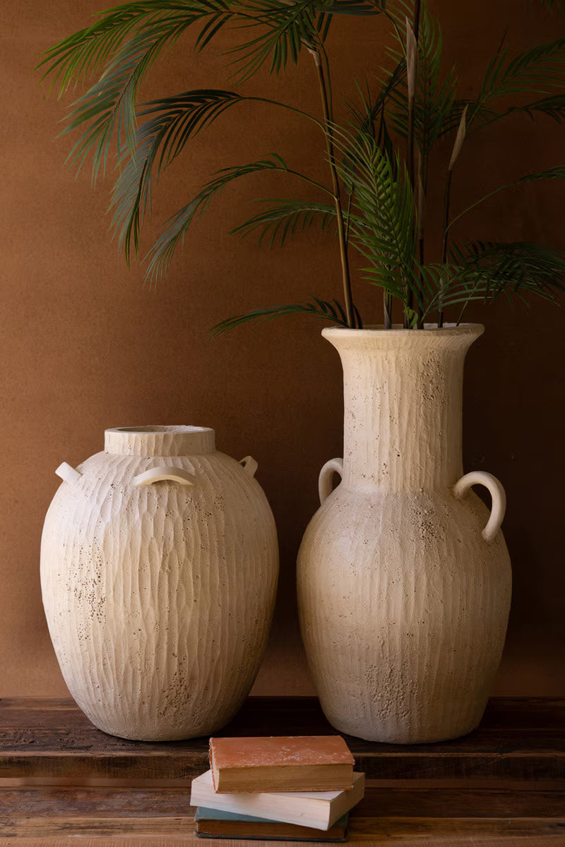 Stone Composite Urn with Two Handles