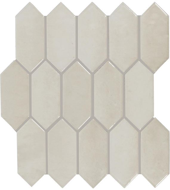 Hexagonal tiles with a neutral color pattern on a white background