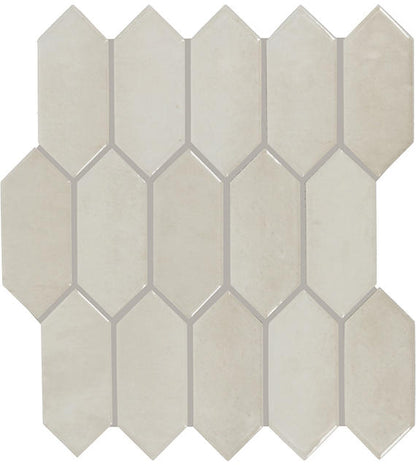 Hexagonal tiles with a neutral color pattern on a white background