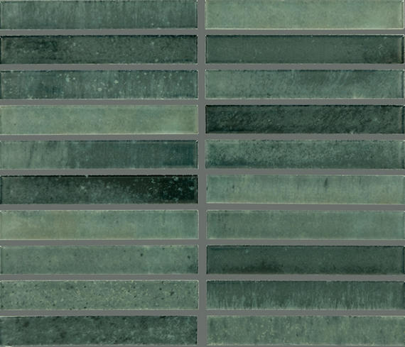 Green glass mosaic tile pattern