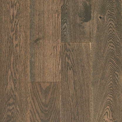 Close-up of wooden flooring with a brown and gray color scheme.