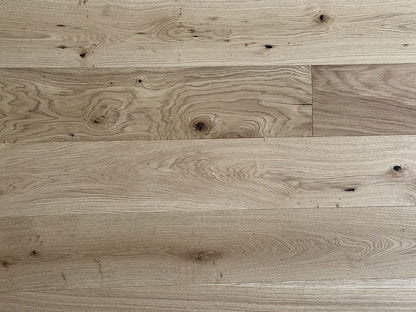 Close-up of wooden flooring with a natural finish