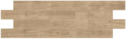 Wooden flooring panel with a natural brown finish