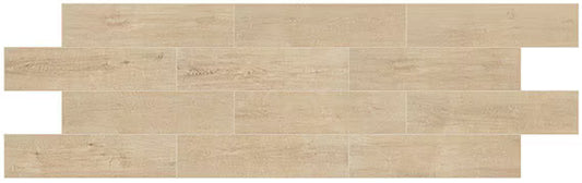 Beige ceramic tiles arranged in a horizontal pattern on a white background