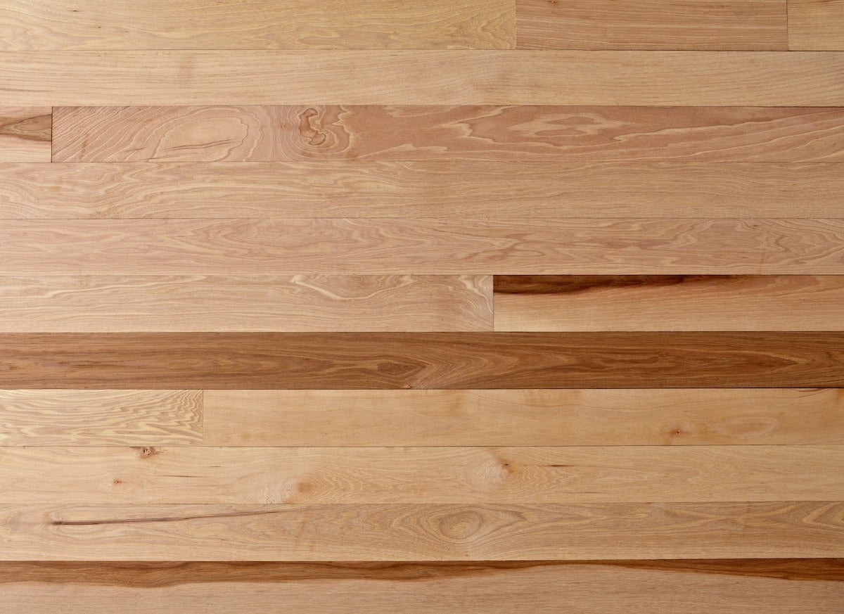 Close-up of a wooden floor with visible grain and texture