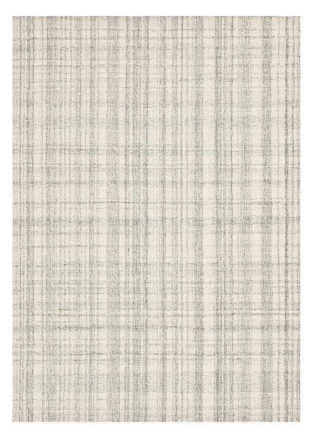 Textured gray area rug on a white background
