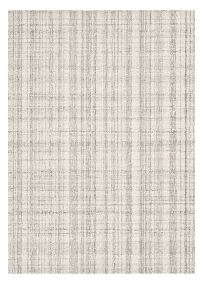 Textured gray area rug on a white background