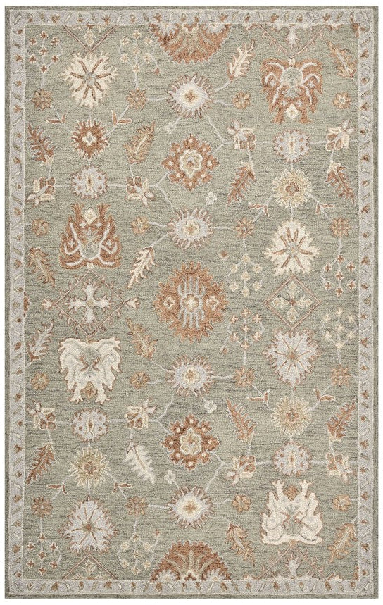 Decorative rug with floral pattern on a white background