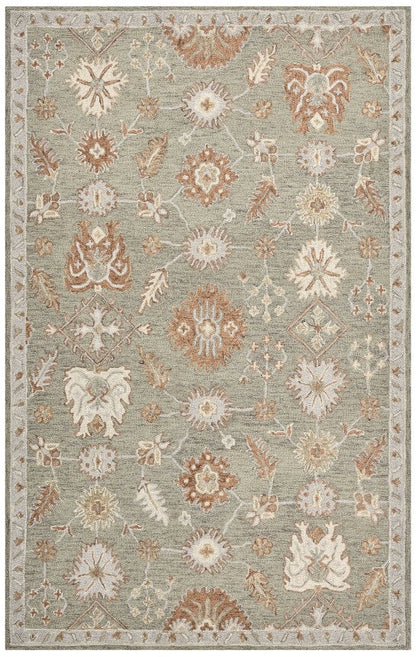 Decorative rug with floral pattern on a white background