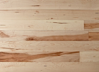 Close-up of a wooden floor with visible grain and texture