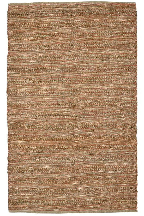 Beige woven rug on a white background