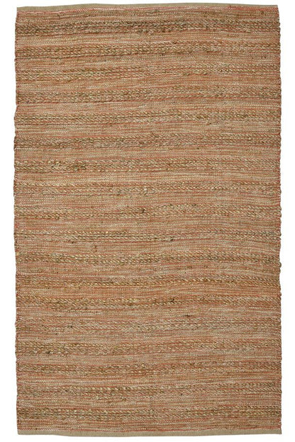 Beige woven rug on a white background
