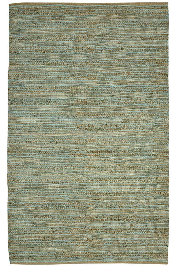 Textured green rug on a white background
