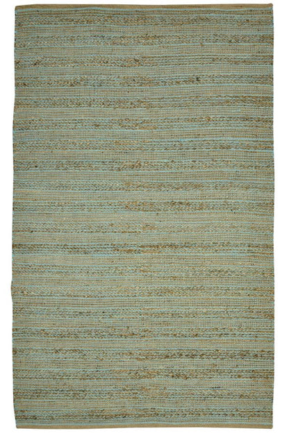 Textured green rug on a white background