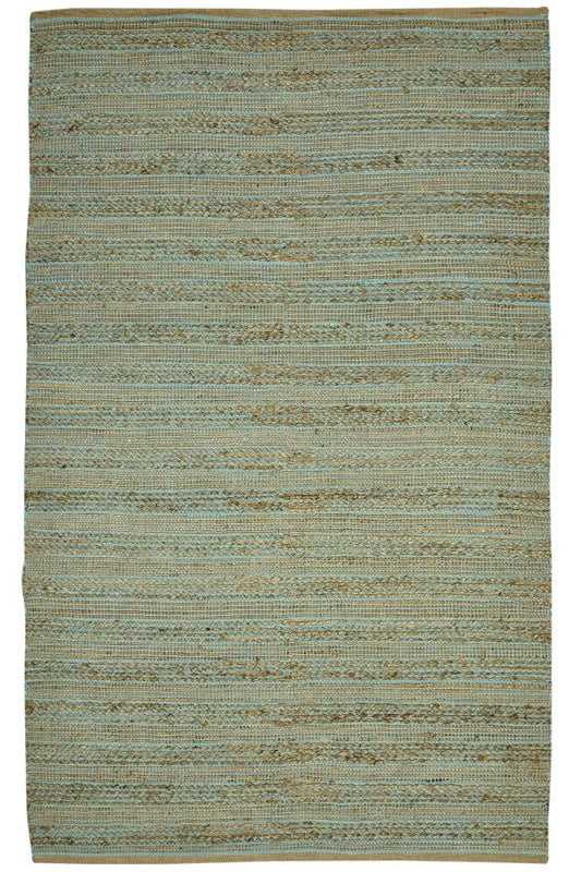 Textured green rug on a white background