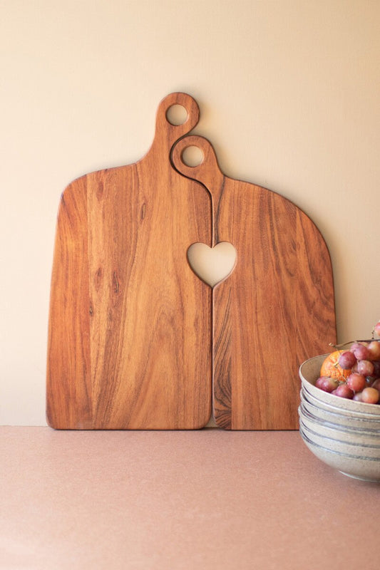 Wooden Serving Boards with Heart