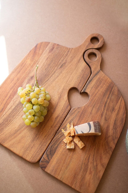 Wooden Serving Boards with Heart