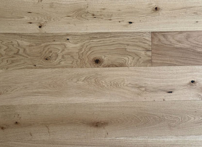 Close-up of wooden flooring with a natural finish