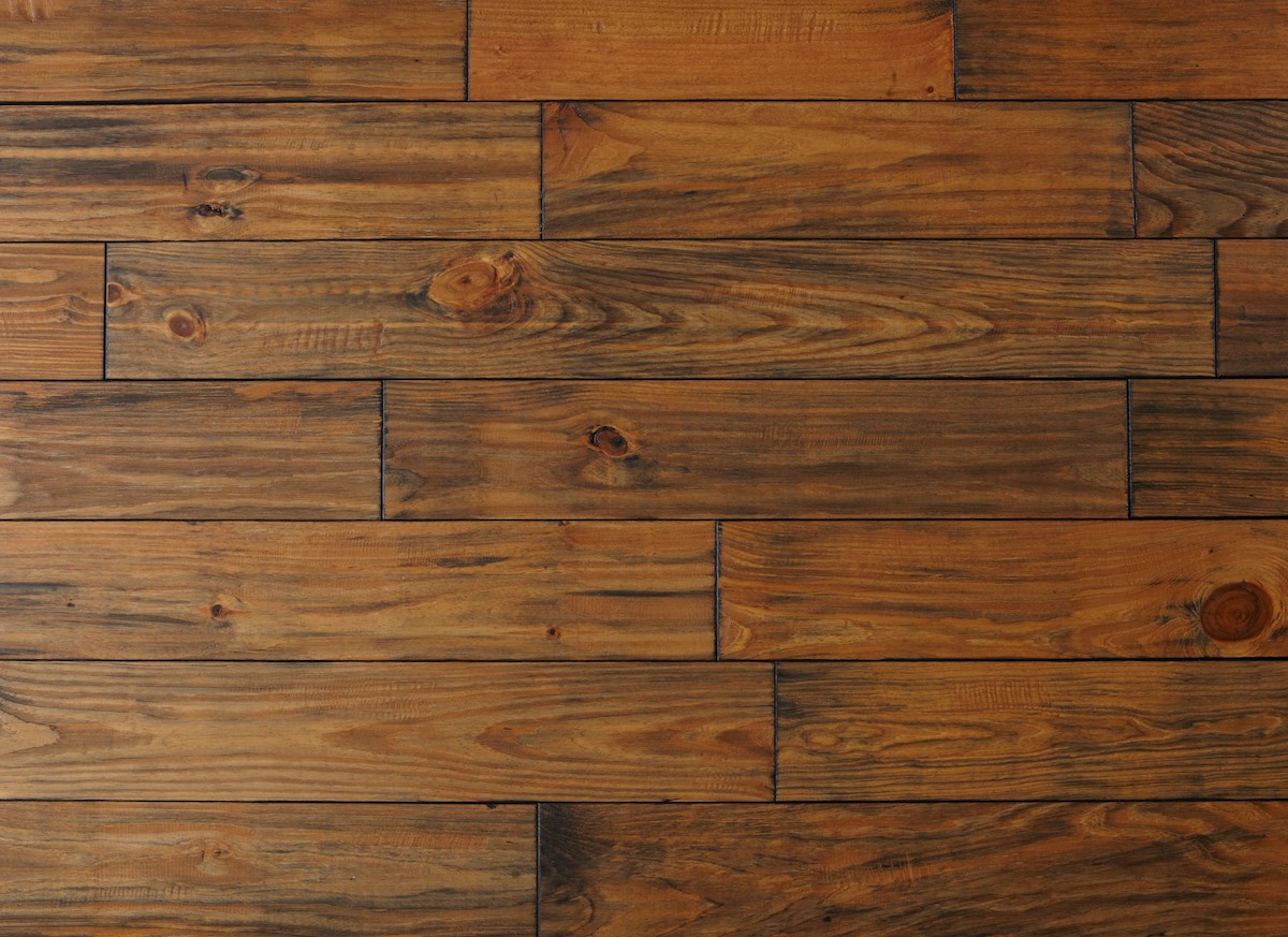 Close-up of a wooden floor with planks