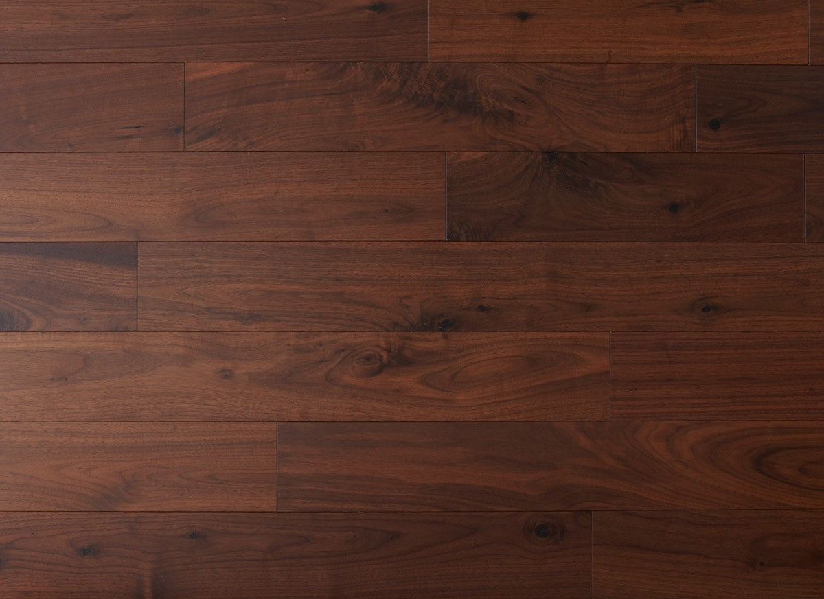Close-up of a wooden floor with visible grain and texture