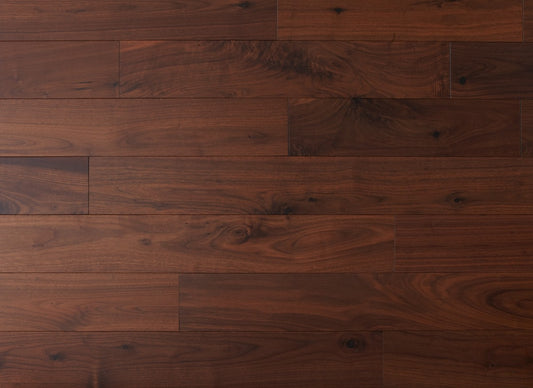 Close-up of a wooden floor with visible grain and texture