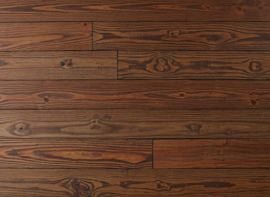 Close-up of a wooden floor with visible grain and texture