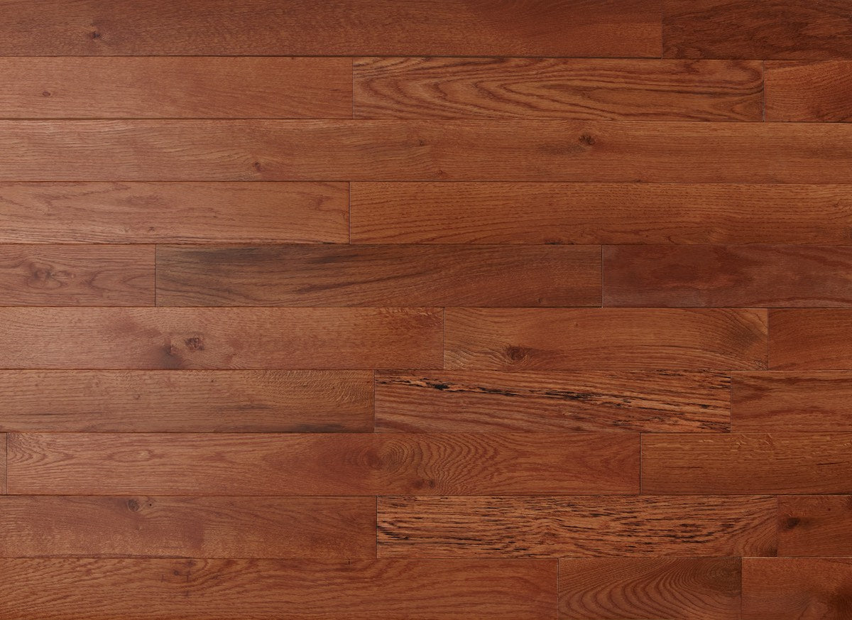 Close-up of a wooden floor with visible grain and texture