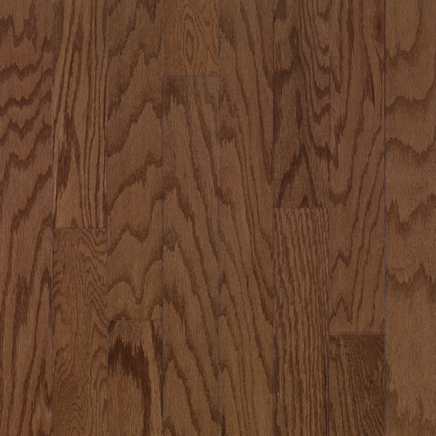 Close-up of wooden flooring with a rich brown color and visible grain.