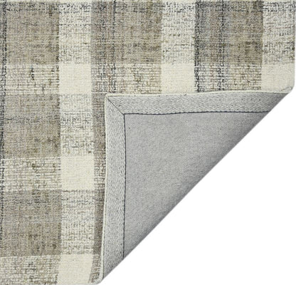 Close-up of a textured rug with geometric pattern on a white background