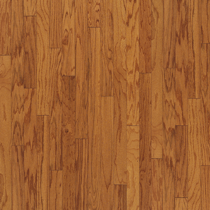 Close-up of a wooden floor with a warm brown color.