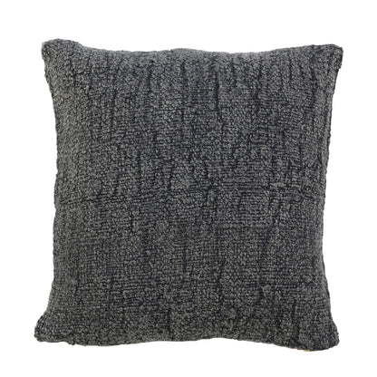 Textured gray pillow on a white background