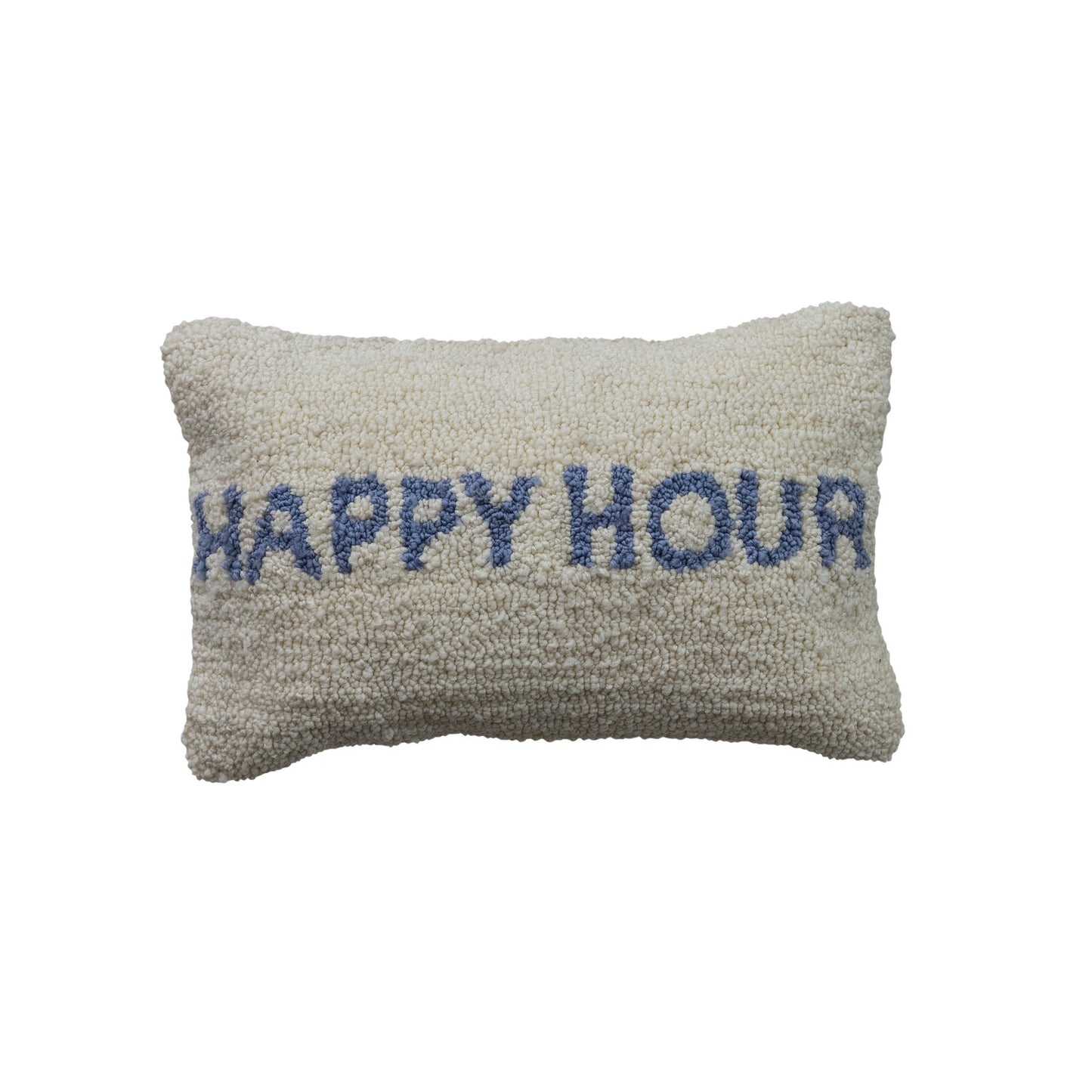 Cotton Tufted Lumbar Pillow "Happy Hour"